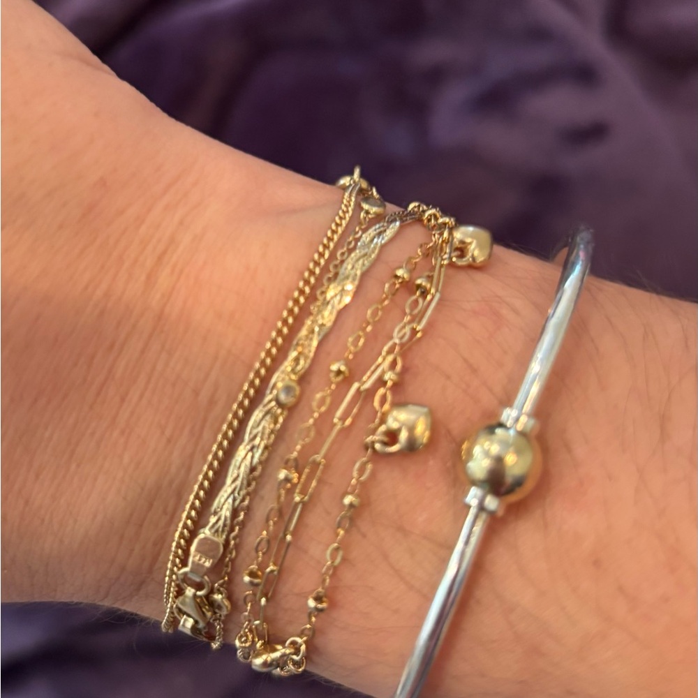 Sterling silver and 14k cape cod bracelet by Lestage - Picture 7 of 7
